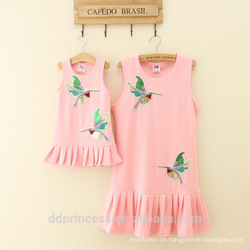 sleeveless rosa Mamma- und Kindertierentwurf des Sommers niedliche Mutter und ich kleiden an